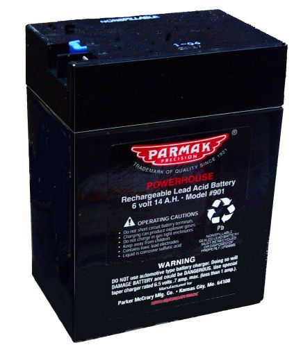 Parmak 6 volt rechargeable fencer battery.  Model #901. NEW/FRESH, READY TO USE