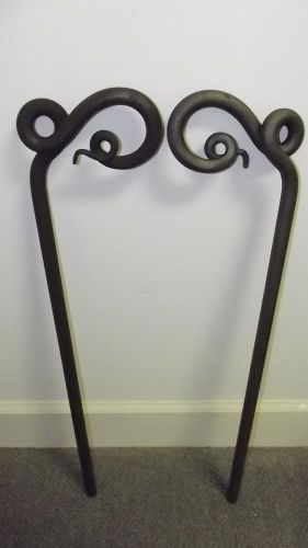 Wrought iron drop rod for ornamental gate  decorative garden forged cane bolt for sale