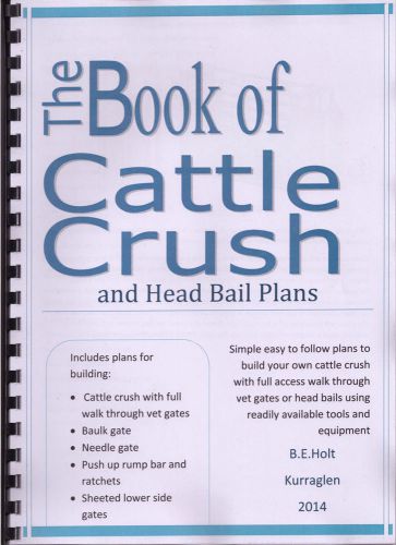 Plans cattle vet crush and head bails book with ratchet kit for sale