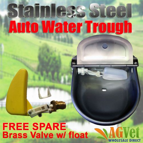 STAINLESS STEEL AUTO FLOAT VALVE WATER TROUGH BOWL STOCK WATERER DRINKING HORSE