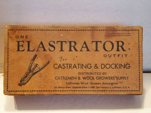 VINTAGE ELASTRATOR For CASTRATING &amp; DOCKING - CALIFORNIA WOOL GROWERS ASSOC.