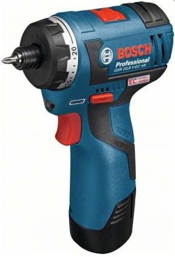 New bosch gsr 10.8 v-ec hx cordless drill driver + 2 li + charger + l-boxx for sale