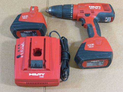 Hilti SFH 181-A 18V Cordless 1/2&#034; Drill,2 Batteries,C 7/24 Charger,Hammer
