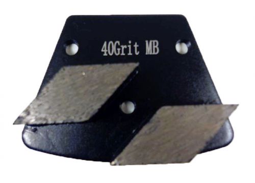 40 grit double rhombus grinding plate soft bond trapezoid scraper concrete for sale