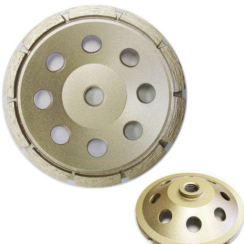 5&#034; standard single row concrete diamond grinding cup wheel 5/8”-11 thread arbor for sale