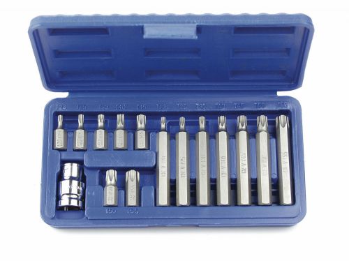 Mannesmann torx screwdriver bit set 15 pc  3/8&#034; / 10mm t20 - t55 / 30 / 70mm  gs for sale