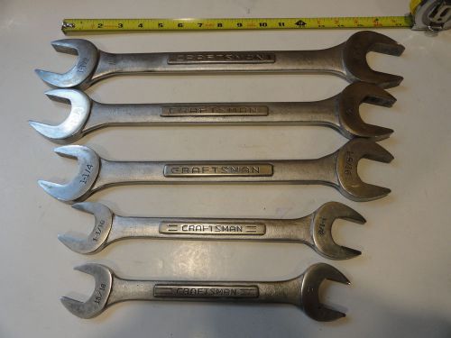 Craftsman open end wrench set large sizes 1 1/16 thru 1 5/8 inch -vv- and -v- for sale
