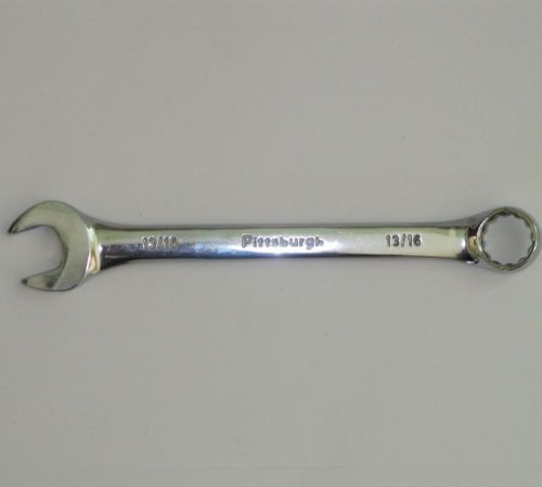 FULLY POLISHED 13/16&#034; COMBINATION BOX / OPEN WRENCH CHROME PLATED VANADIUM STEEL