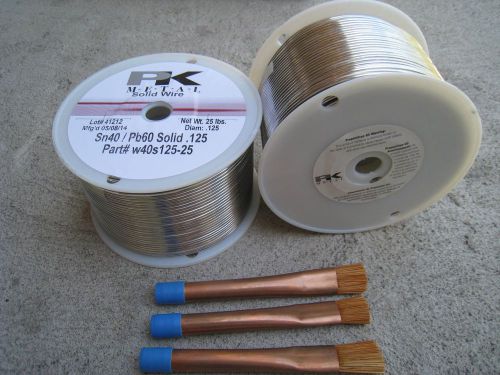 25 lbs. 40/60 1/8&#034;  (.125) wire solder (40% tin, 60% lead)  25# 60/40 radiator for sale
