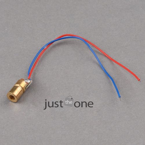 6mm DC 5V 5mW Mini Laser Dot-shaped Diode Module WL Red Copper Head Tube  650nm