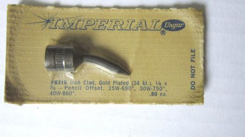 Two  (2) ungar imperial soldering tips #6316  &amp; 6481 iron clad- gold plated nos for sale