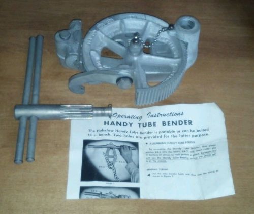NEW OLD STOCK HOLSCLAW HANDY HD-10, 5/8&#034; TUBE PIPE CONDUIT BENDER + BOX + PAPERS