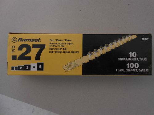 RAMSET .27 CALIBER POWER LEVEL 4 10 STRIPS 100 LOADS PER BOX HILTI DX350