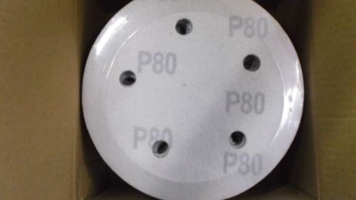 Keen 5&#034; grit 80 hook &amp; loop sanding discs aluminum oxide lot of 50 item#9236 bt for sale