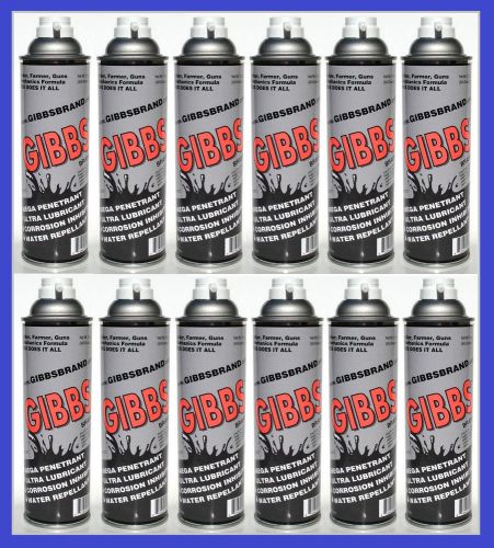 Gibbs lubricant, cleaner, and penetrant- case of 12 cans for sale