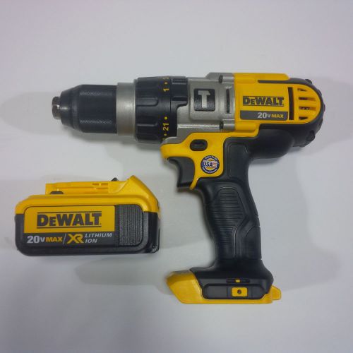 New Dewalt DCD985 20V Cordless Hammer Drill, DCB204 4.0 AH Battery 20 Volt MAX