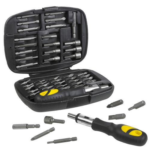 45pc Kinzo Ratchet Screwdriver &amp; Multi Bit Tool Kit Set Case Ratcheting Handle