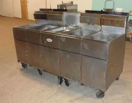 Heavy duty commercial &#034;dean&#034; natural gas ss 4 bank fryer w/filtration system for sale