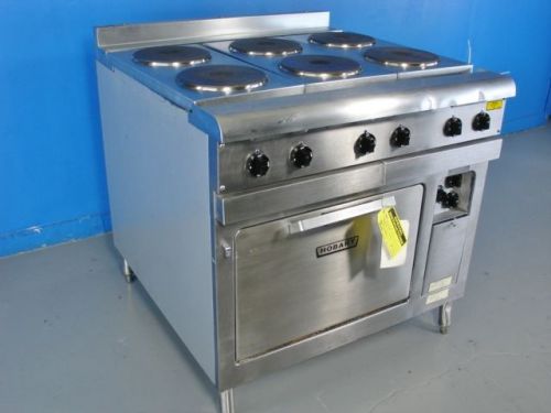 Hobart cr43 6 burner commercial electric range stove and oven for sale