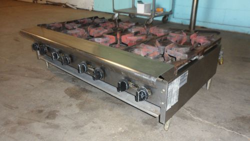 Hd commercial &#034;american range&#034; 8 burner natural gas counter top range/stove for sale