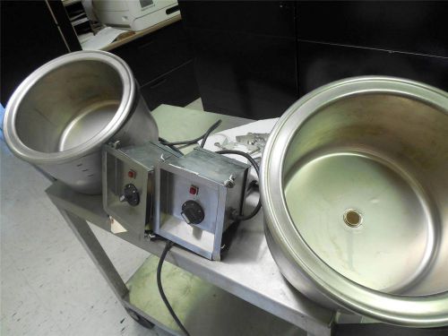 VOLLRATH PAIR OF 11 QT DROP-IN SOUP WARMERS-MODEL # 36464-GREAT SHAPE