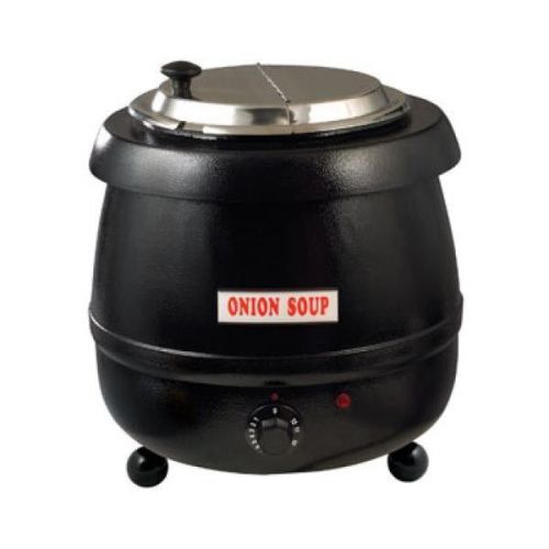 Winco 10.5 quart electric soup kettle warmer adjustable heat heavy duty esw-66 for sale