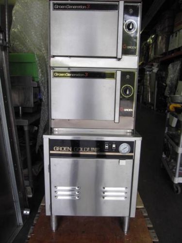 Groen commercial double stack nat.gas steamer cooler  ngb/2 unified series for sale