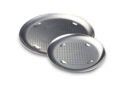 AirBake Natural 2 Pack Pizza Pan Set  9 in and 12.75 in