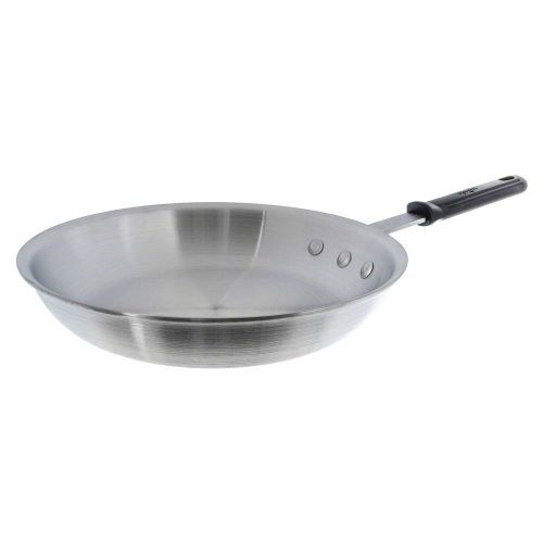Frying Pan,10&#034;, Aluminum, Natural Finish, W/ Silicon Handle Update International