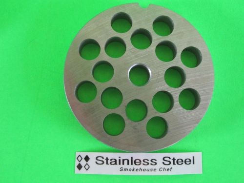 #22 x 1/2&#034; meat grinder plate stainless steel fits hobart tor-rey lem &amp; more for sale