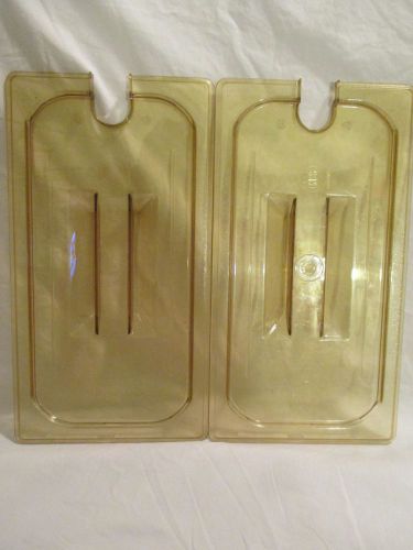 Cambro Amber 1/3 Size Top Notch Lid 30-HPCHN 12 3/4&#034; X 7&#034; MADE IN USA NSF