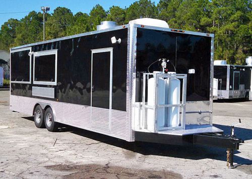 8.5x28 food trailer loaded with bbq porch-concession trailers- bbq trailer for sale