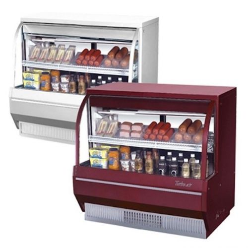 New turbo air 48&#034; refrigerated deli case with curved glass - low profile!! for sale