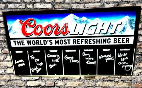 COORS LIGHT COLORADO MOUNTAINS 24x42 LED DAILY MENU MESSAGE DRY ERASE BOARD