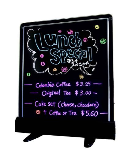 Led writing menu board 14&#034;x12&#034; fluorescent neon message sign display frameless for sale