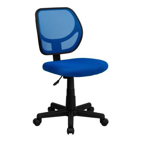 Flash Furniture WA-3074-BL-GG Mid-Back Blue Mesh Task Chair and Computer Chair