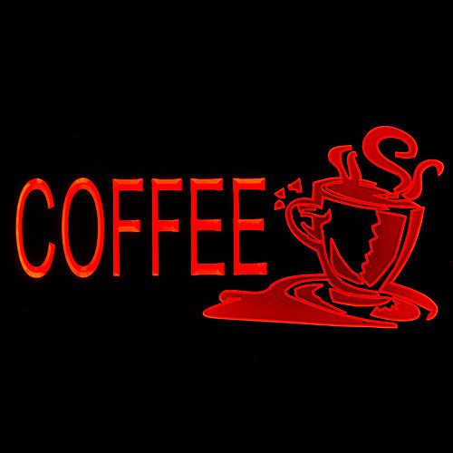 ZLD160 Decor COFFEE Cup Logo Bean Shop Store LED Energy-Saving Light Sign Neon
