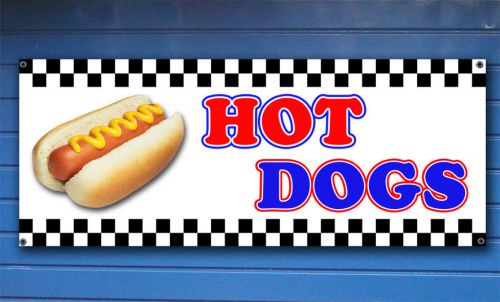 HOT DOGS All Weather Full Color Banner Sign - Stand Concession Fair carnival