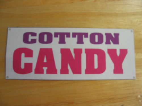 COTTON CANDY All Weather Banner Sign machine carnival