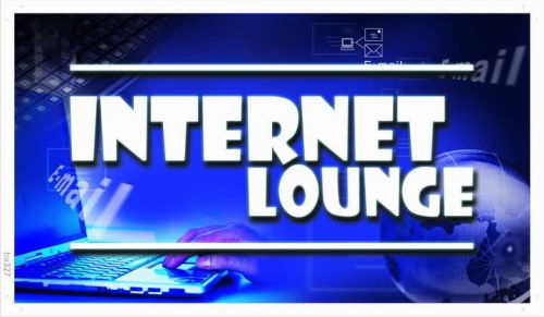 ba327 Internet Lounge Cafe Wi Fi Shop Banner Shop Sign