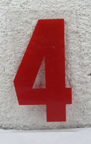 Marquee Sign FOUR Numeral Vinyl 9&#034; X 4-3/4&#034; X 1/16&#034; Signage