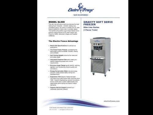 Soft Serve Frozen Yogurt &amp; Ice Cream machine 5 units 2012 Electro Freeze SL500
