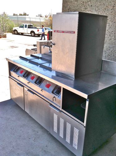 Apw wyott refrigerated steam table consession cart for sale