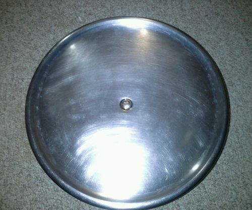 13.5&#034; Pizza Pastry Cake Tray Display Stainless Pedestal Stand