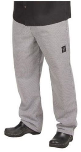 Chef hounds tooth medium basic chef pants elastic waistband deep side for sale