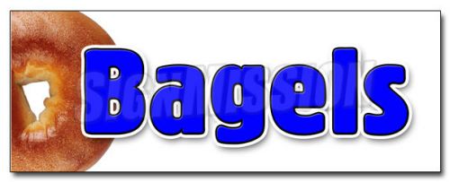36&#034; BAGELS 1 DECAL sticker made fresh daily baked water bialys new york style
