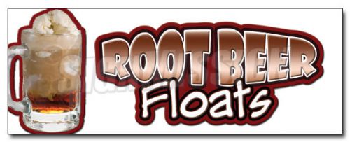 12&#034; ROOT BEER FLOATS DECAL sticker rootbeer float mug brown cow ice cream shop