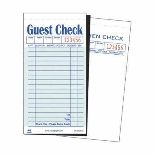 Guest Check Books, Carbon Duplicate, 50 Books (RPP GC6000-2)
