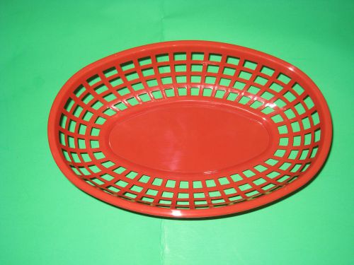 Plastic food tray basket red serving tray set of 6 for sale