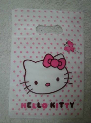 wholesale lot  100 cartoon  Cat Plastic Gift bag,  jewelry bag 13*20 cm